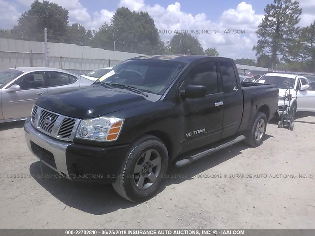 1N6BA06A66N565206 - 2006 NISSAN TITAN XE/SE/LE BLACK photo 2