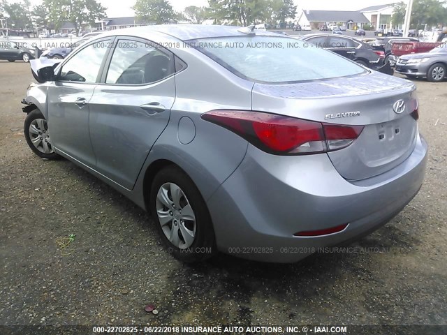 5NPDH4AE2GH728363 - 2016 HYUNDAI ELANTRA SE/SPORT/LIMITED GRAY photo 3