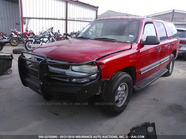 3GNEC16Z02G332437 - 2002 CHEVROLET SUBURBAN C1500 RED photo 2