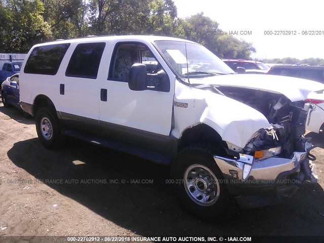 1FMSU41F23EA92402 - 2003 FORD EXCURSION XLT WHITE photo 1