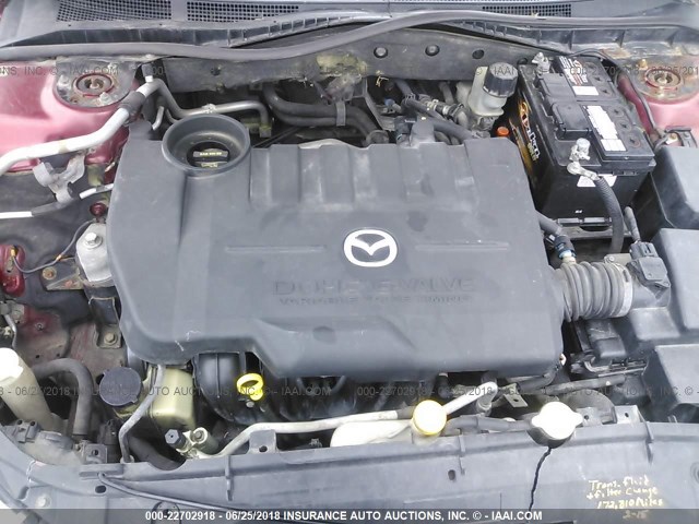 1YVFP80C555M56806 - 2005 MAZDA 6 I RED photo 10