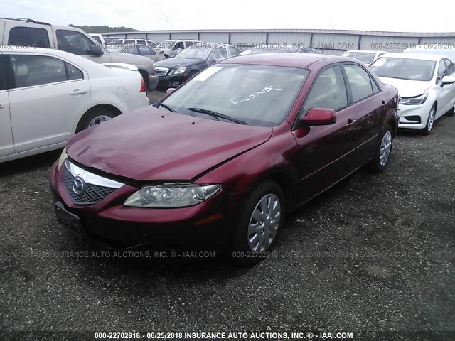 1YVFP80C555M56806 - 2005 MAZDA 6 I RED photo 2