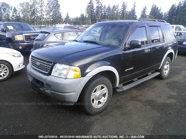 1FMZU72E62UA23335 - 2002 FORD EXPLORER XLS BLACK photo 2