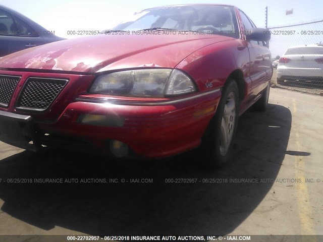 1G2NE55M8RC739696 - 1994 PONTIAC GRAND AM SE RED photo 6