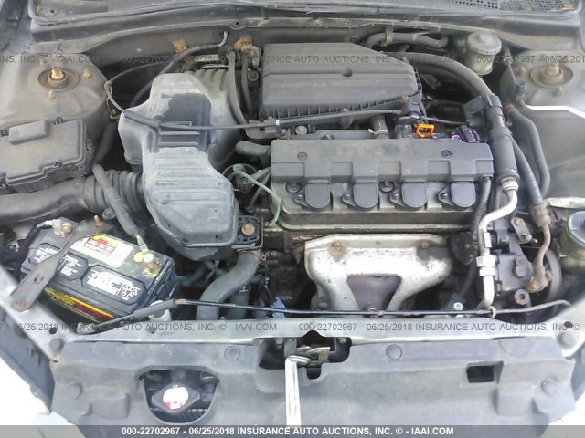 2HGES16325H587152 - 2005 HONDA CIVIC DX VP GRAY photo 10