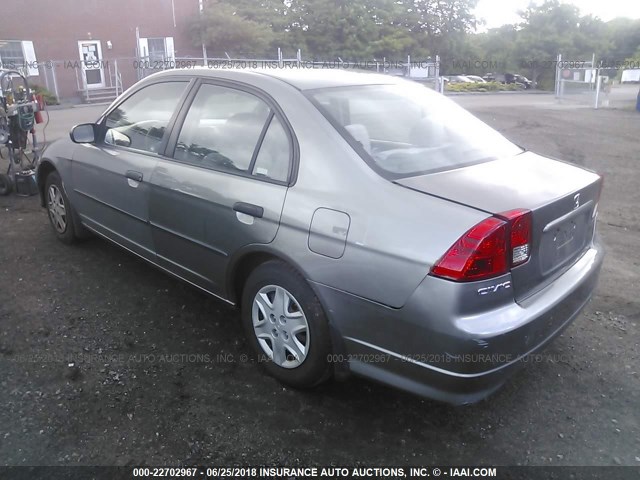 2HGES16325H587152 - 2005 HONDA CIVIC DX VP GRAY photo 3