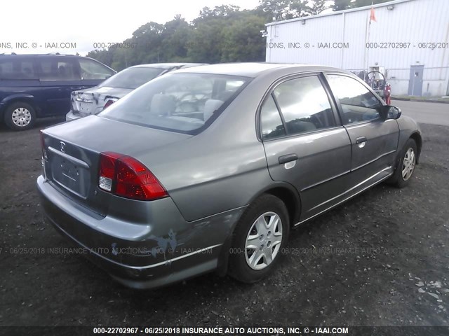 2HGES16325H587152 - 2005 HONDA CIVIC DX VP GRAY photo 4