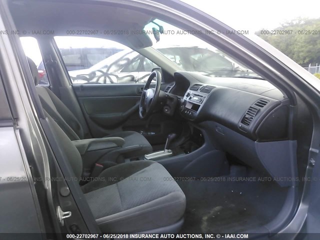 2HGES16325H587152 - 2005 HONDA CIVIC DX VP GRAY photo 5