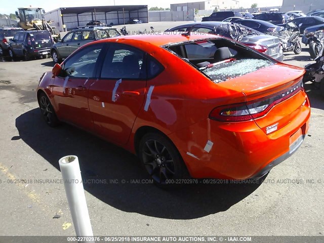 1C3CDFBB6FD410956 - 2015 DODGE DART SXT ORANGE photo 3