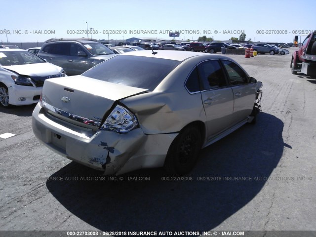 2G1WA5EK6A1143824 - 2010 CHEVROLET IMPALA LS TAN photo 4