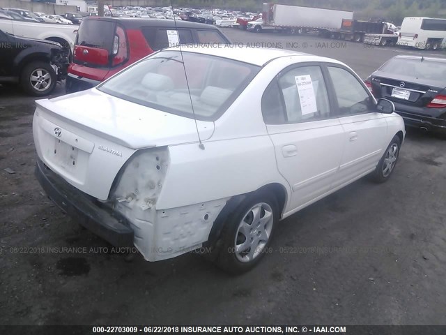 KMHDN46DX6U218819 - 2006 HYUNDAI ELANTRA GLS/GT/LIMITED WHITE photo 4