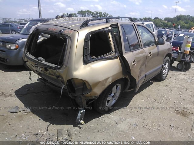 KM8SC13D72U215015 - 2002 HYUNDAI SANTA FE GLS/LX GOLD photo 4