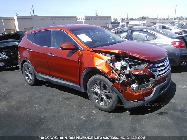 5XYZT3LB8EG131451 - 2014 HYUNDAI SANTA FE SPORT  ORANGE photo 1