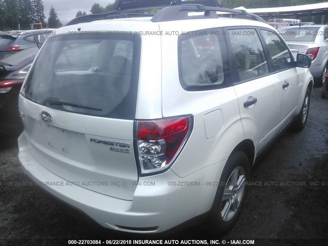 JF2SH6BC0AH911512 - 2010 SUBARU FORESTER XS WHITE photo 4