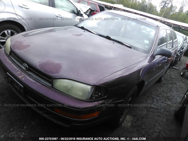 4T1SK11W1NU106027 - 1992 TOYOTA CAMRY DLX BURGUNDY photo 2