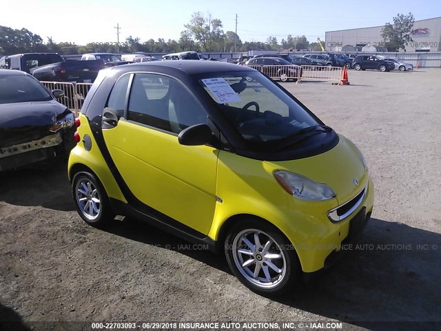 WMEEJ3BA6AK376753 - 2010 SMART FORTWO PURE/PASSION YELLOW photo 1