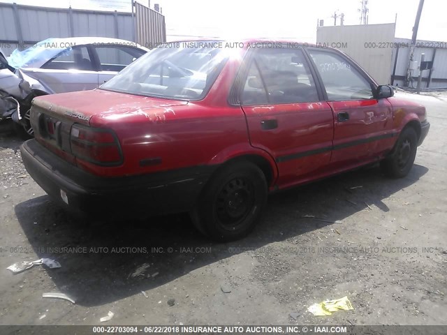 2T1AE94A1NC147180 - 1992 TOYOTA COROLLA DLX RED photo 4