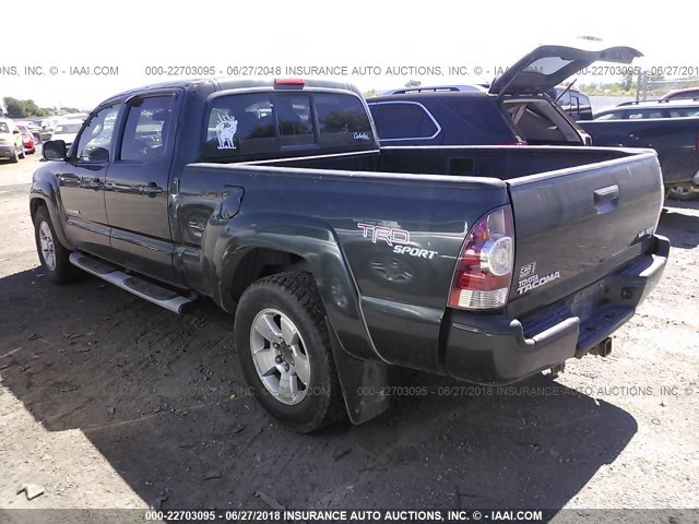 3TMMU4FN1AM017825 - 2010 TOYOTA TACOMA DOUBLE CAB LONG BED GREEN photo 3