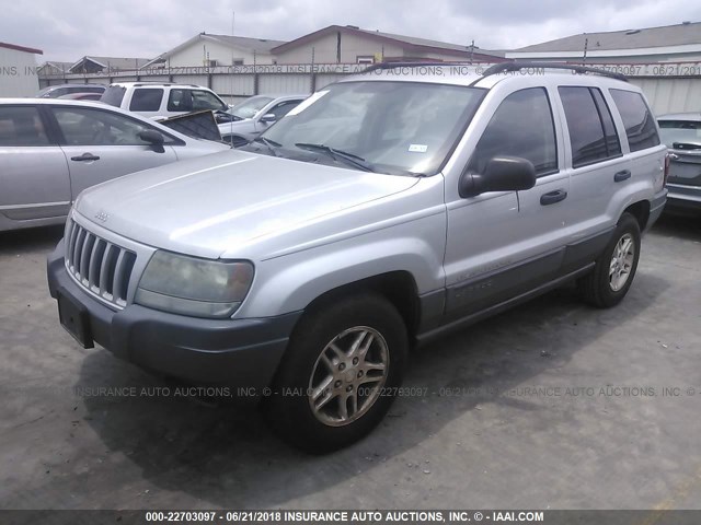 1J4GX48S34C436119 - 2004 JEEP GRAND CHEROKEE LAREDO/COLUMBIA/FREEDOM SILVER photo 2