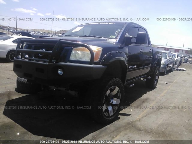 1N6BA07C28N306411 - 2008 NISSAN TITAN XE/SE/LE/PRO-4X Dark Blue photo 2