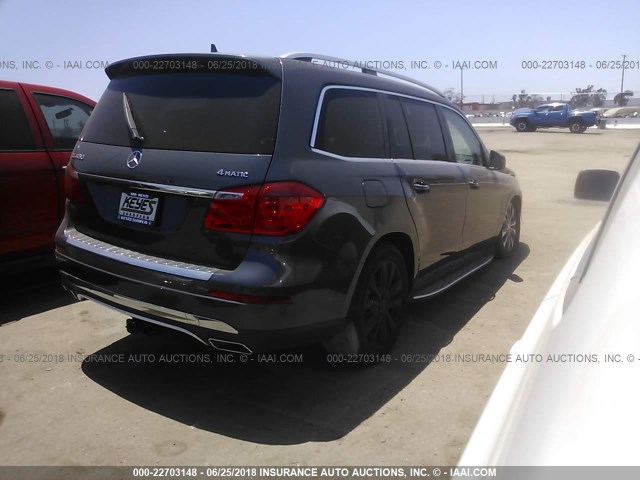 4JGDF7CE8DA130510 - 2013 MERCEDES-BENZ GL 450 4MATIC GRAY photo 4