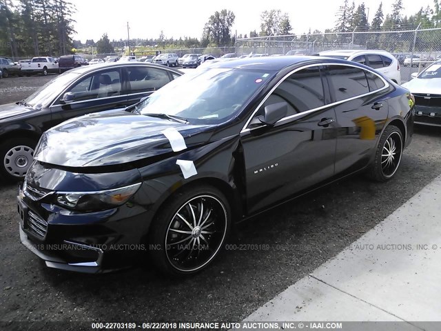 1G1ZB5ST2HF255255 - 2017 CHEVROLET MALIBU LS BLACK photo 2