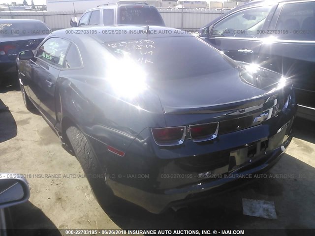 2G1FB1E3XC9155686 - 2012 CHEVROLET CAMARO LT GRAY photo 3