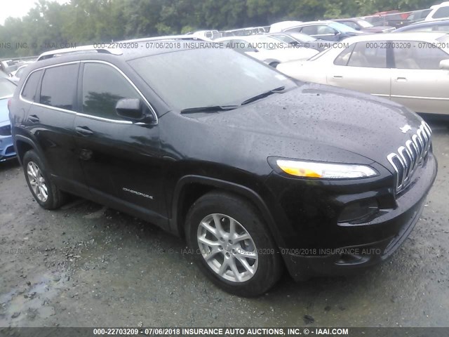 1C4PJMCS9FW769876 - 2015 JEEP CHEROKEE LATITUDE BLACK photo 1