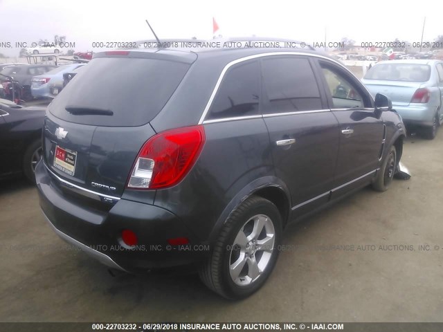 3GNAL4EK9DS614211 - 2013 CHEVROLET CAPTIVA LTZ GRAY photo 4