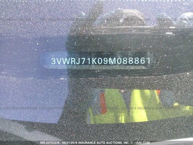 3VWRJ71K09M088861 - 2009 VOLKSWAGEN JETTA WOLFSBURG 黑色 照片 9