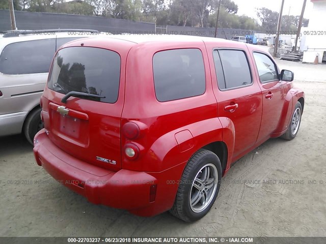 3GNCA13BX9S644020 - 2009 CHEVROLET HHR LS Qırmızı foto 4