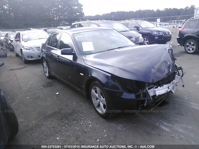 WBANF33576CS38526 - 2006 BMW 525 XI BLUE photo 1