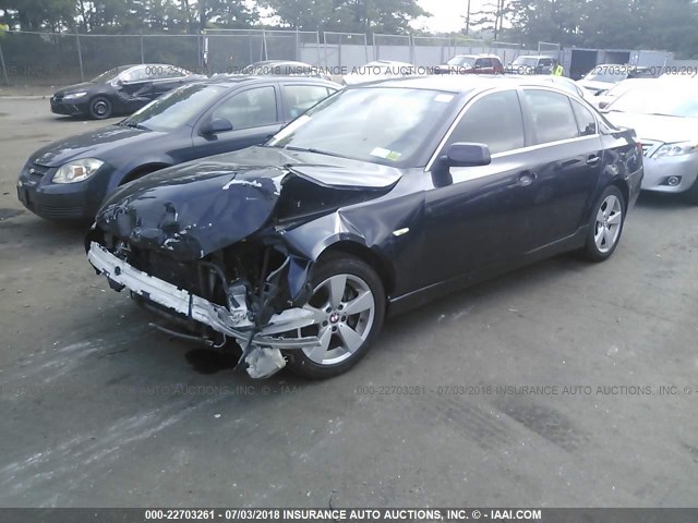 WBANF33576CS38526 - 2006 BMW 525 XI BLUE photo 2