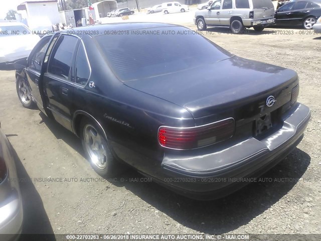 1G1BL52P9TR135056 - 1996 CHEVROLET CAPRICE / IMPALA CLASSIC/SS BLACK photo 3