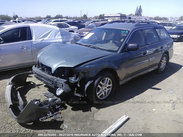 4S3BH675027610609 - 2002 SUBARU LEGACY OUTBACK AWP 绿色 照片 2