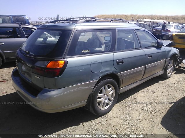 4S3BH675027610609 - 2002 SUBARU LEGACY OUTBACK AWP 绿色 照片 4