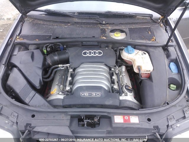 WAUJT64BX4N046063 - 2004 AUDI A6 3 GRAY photo 10