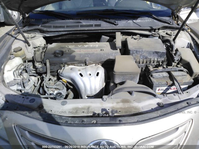 4T1BE46K17U600874 - 2007 TOYOTA CAMRY NEW GENERAT CE/LE/XLE/SE GOLD photo 10