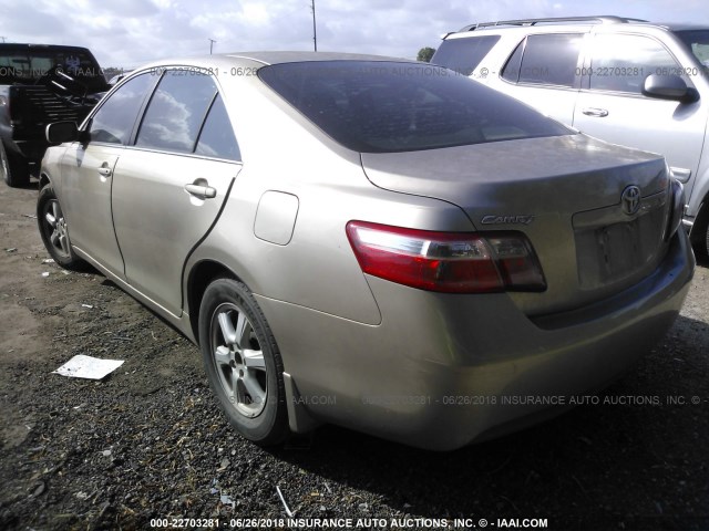 4T1BE46K17U600874 - 2007 TOYOTA CAMRY NEW GENERAT CE/LE/XLE/SE GOLD photo 3