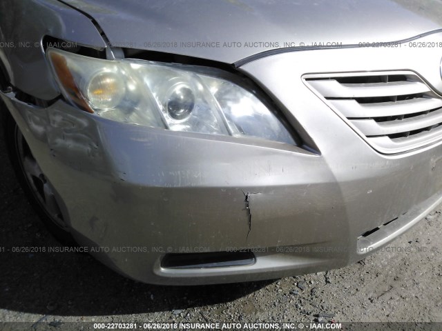 4T1BE46K17U600874 - 2007 TOYOTA CAMRY NEW GENERAT CE/LE/XLE/SE GOLD photo 6