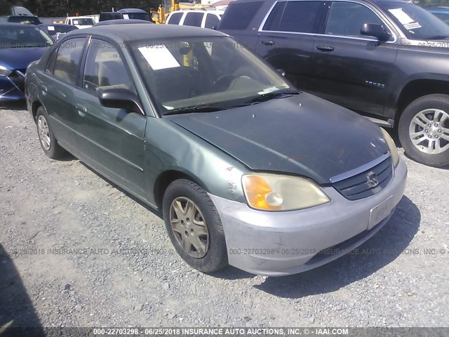 2HGES16573H621309 - 2003 HONDA CIVIC LX GREEN photo 1