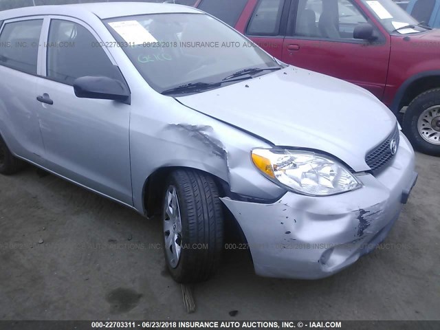 2T1KR32E96C615900 - 2006 TOYOTA COROLLA MATRIX XR SILVER photo 6