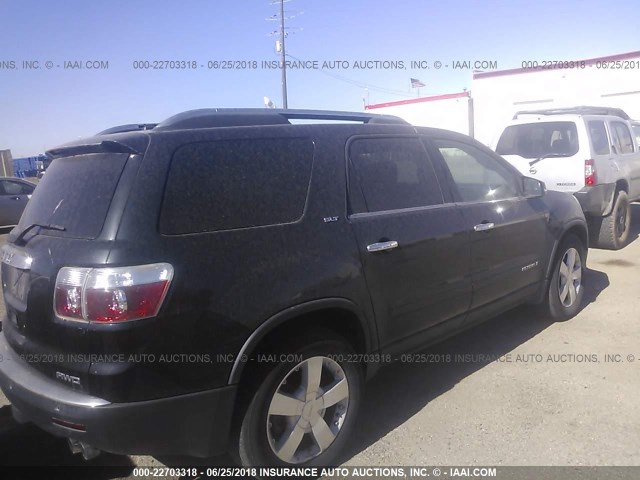 1GKEV33748J222343 - 2008 GMC ACADIA SLT-2 BLACK photo 4