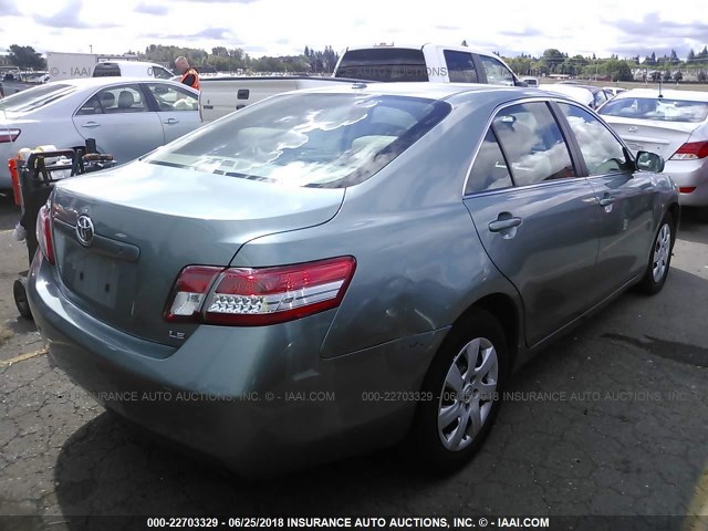 4T4BF3EKXBR113566 - 2011 TOYOTA CAMRY SE/LE/XLE ტურკოუსი ფოტო 4