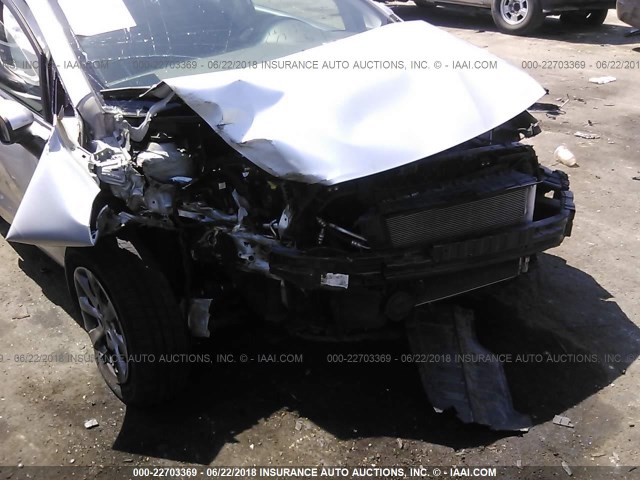 KNADN4A31D6225885 - 2013 KIA RIO EX/SX SILVER photo 6