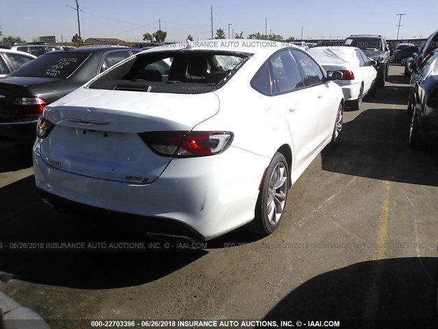 1C3CCCBB2GN123899 - 2016 CHRYSLER 200 S WHITE photo 4