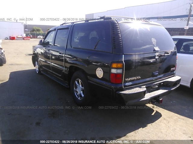 1GKFK66U96J149662 - 2006 GMC YUKON XL DENALI BLACK photo 3