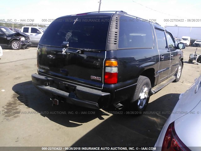 1GKFK66U96J149662 - 2006 GMC YUKON XL DENALI BLACK photo 4