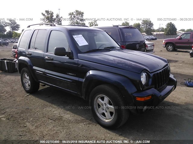 1J8GL58K54W155440 - 2004 JEEP LIBERTY LIMITED BLUE photo 1