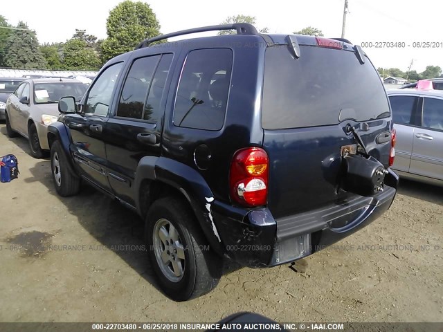 1J8GL58K54W155440 - 2004 JEEP LIBERTY LIMITED BLUE photo 3